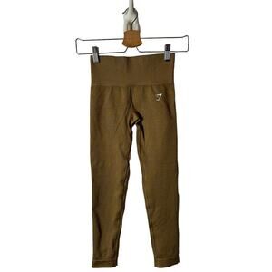 Gymshark X-Small Adapt Fleck Seamless Leggings in Light Brown B2A1B-NBBH